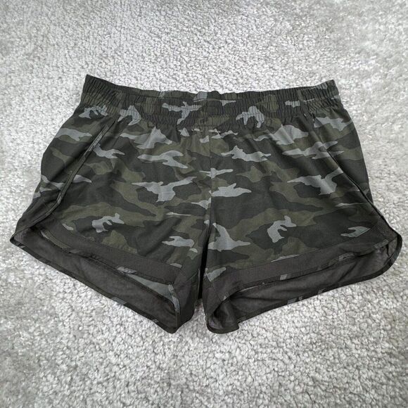 Athleta Camo Printed Mesh Racer Run Short NO LINER - Picture 2 of 11